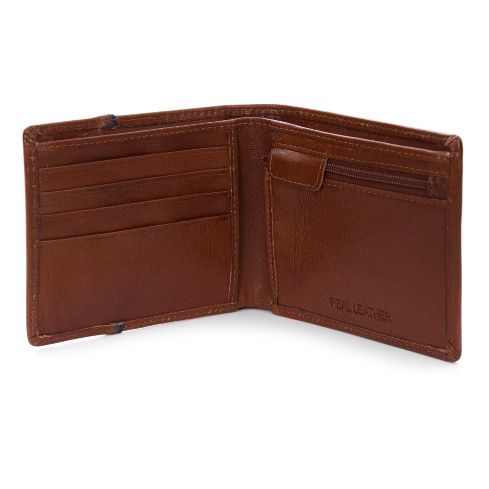 WBA Tan Leather Wallet