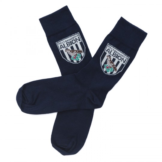 WBA Navy Crest Socks