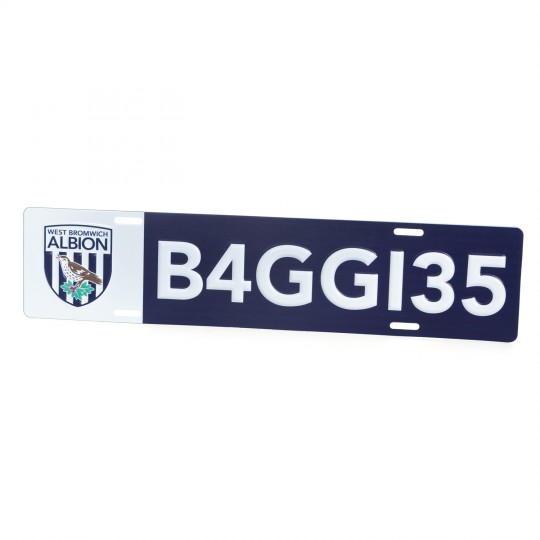 WBA Embossed Number Plate Wall Sign