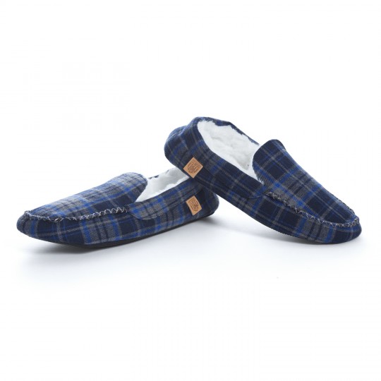 Tartan moccasin sale slippers