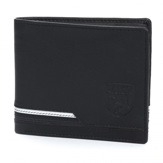 WBA Black/Stripe Leather Wallet