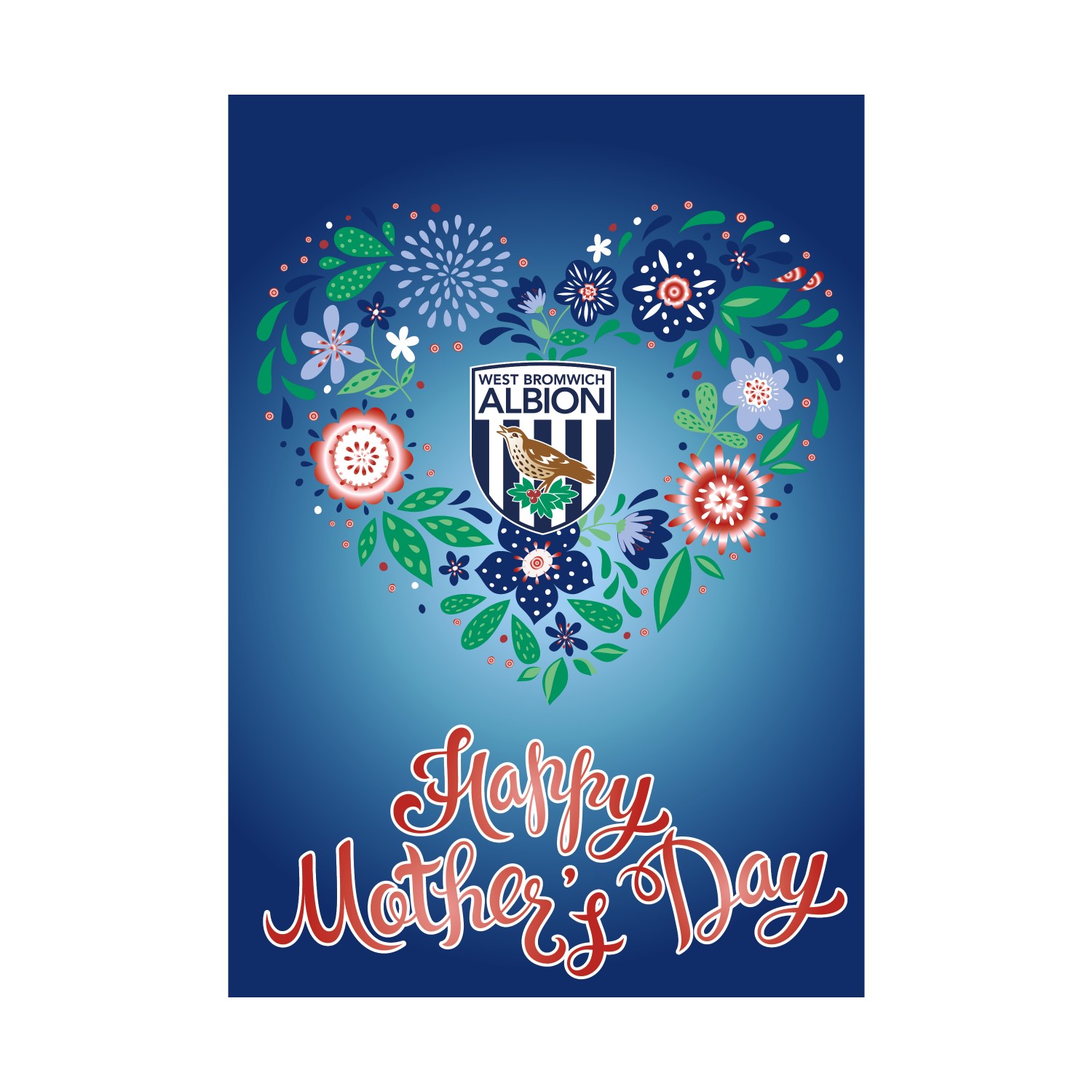 WBA Mother's Day Floral Heart Card