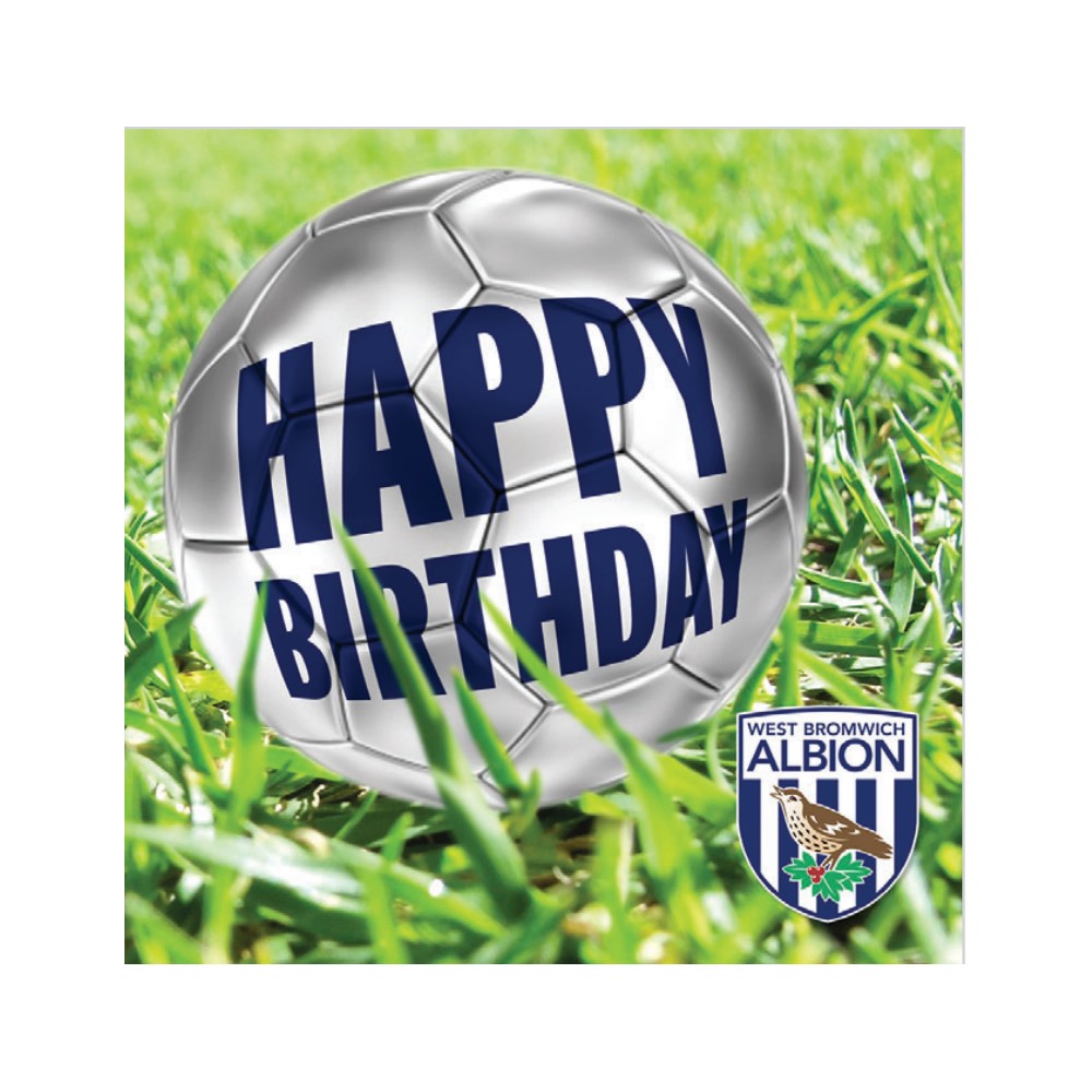 WBA Happy Birthday Football Card