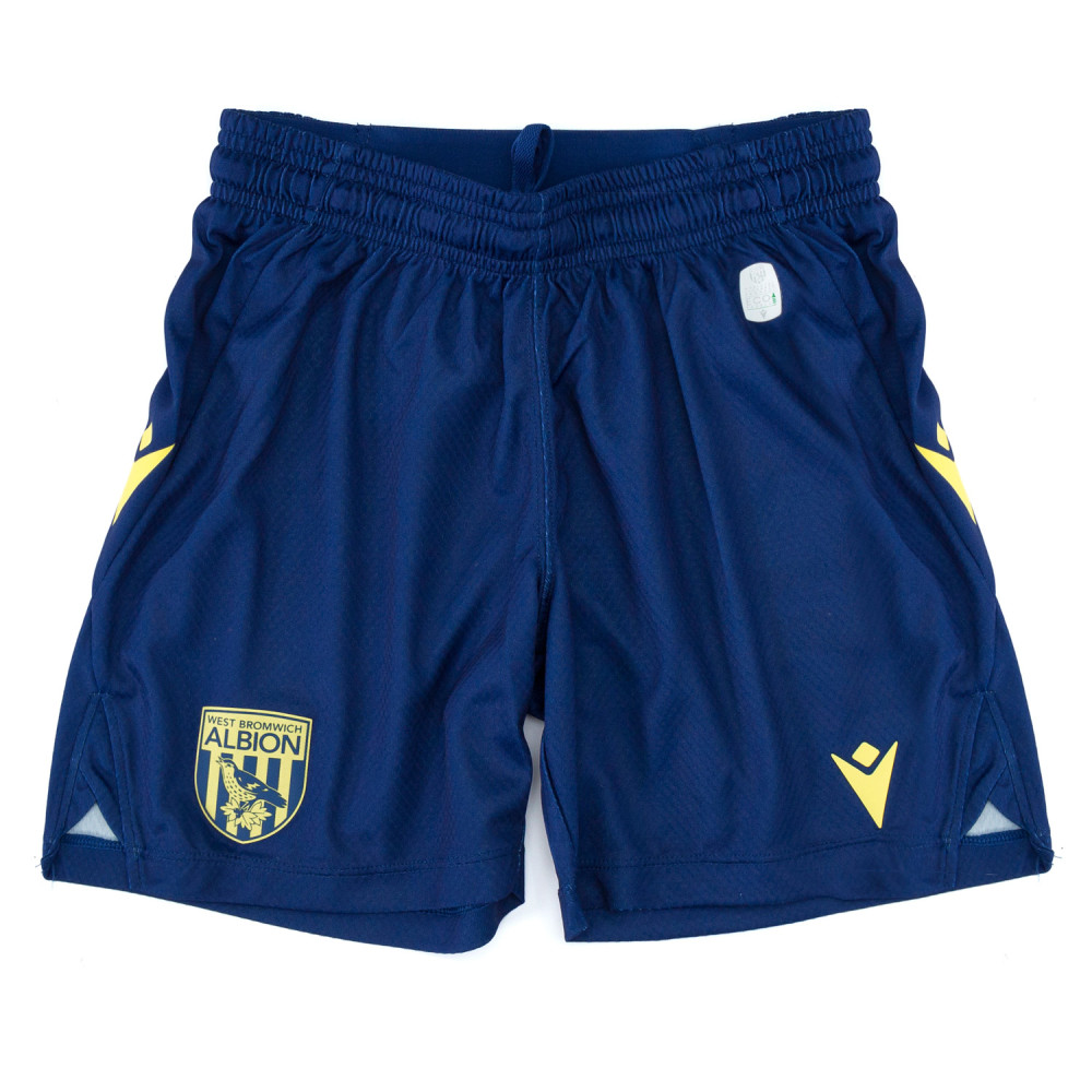 WBA 24/25 Junior Away Shorts Navy/Yellow