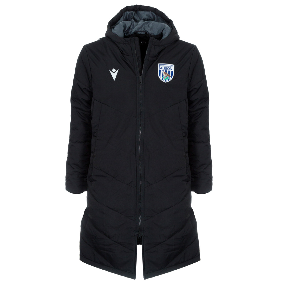 WBA 25/26 Macron Bench Coat Black