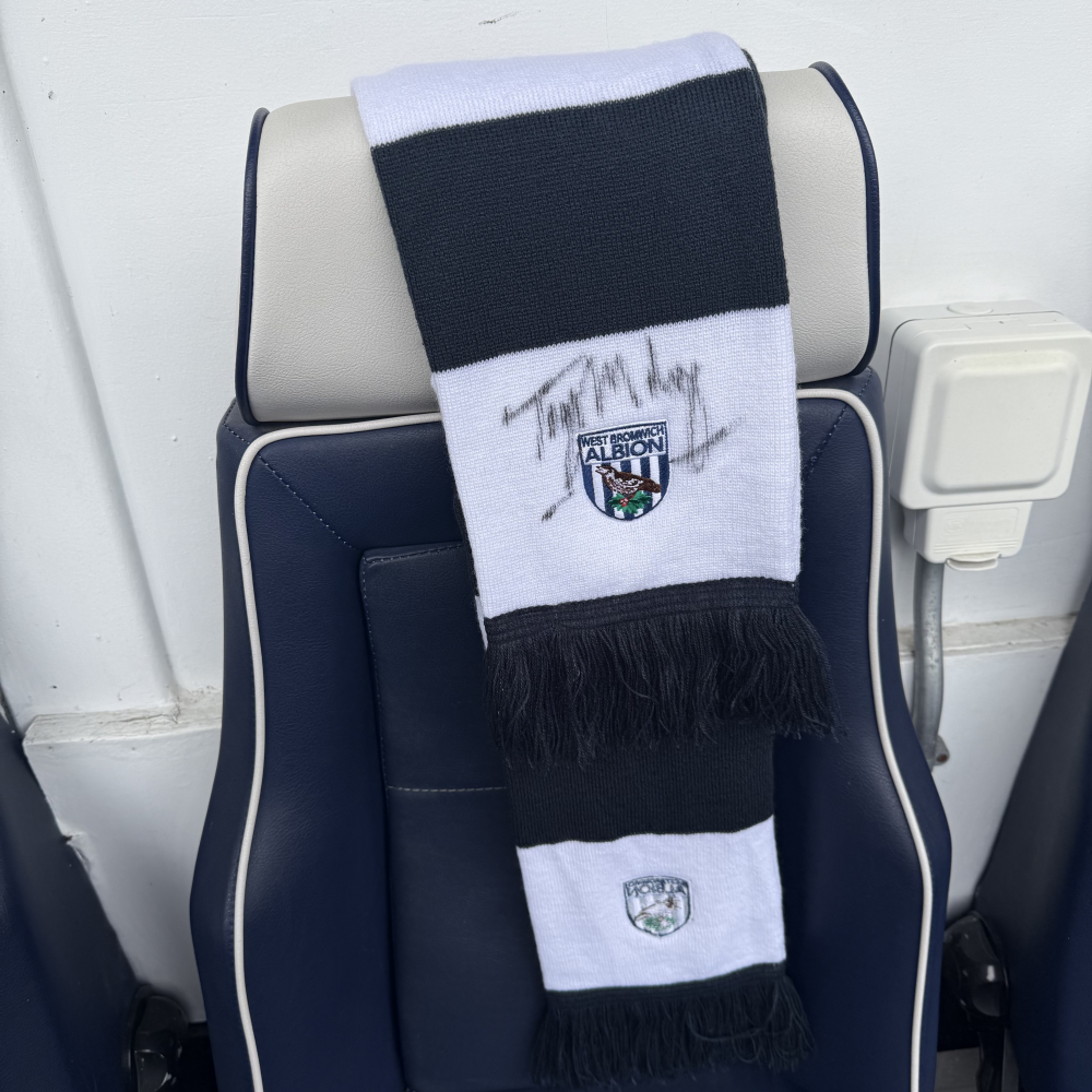  WBA 24/25 Signed Tony Mowbray Scarf 