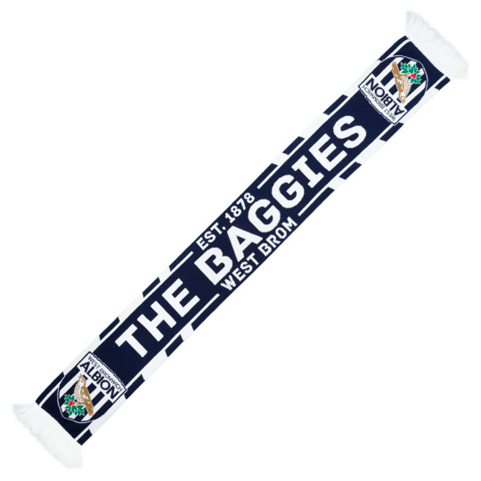 WBA Jacquard Baggies Scarf B/W