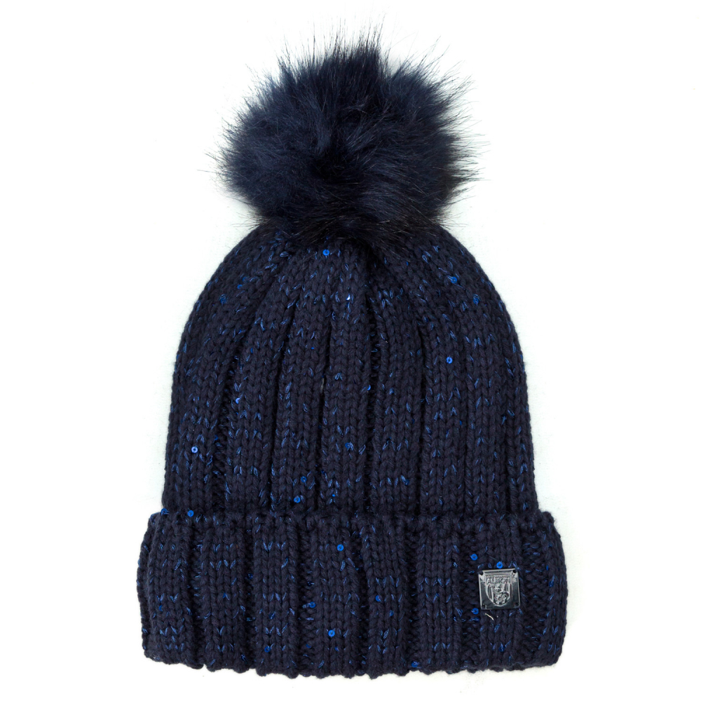 Lds Sequins Ribbed Beanie
