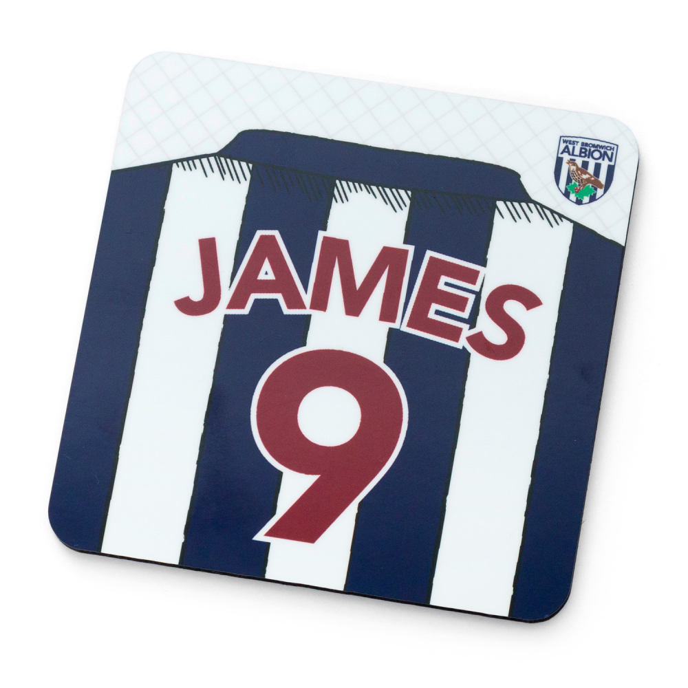 WBA Personalised Shirt Coaster - MDF