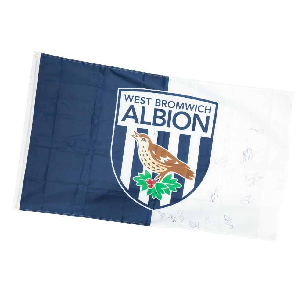 WBA Squad Signed Split Colour Mega Flag