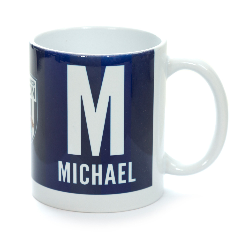 WBA Personalised Letter & Name Mug 