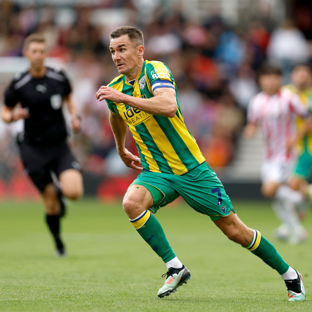 WBA 25/26 Match Worn Away Shirt by Jed Wallace