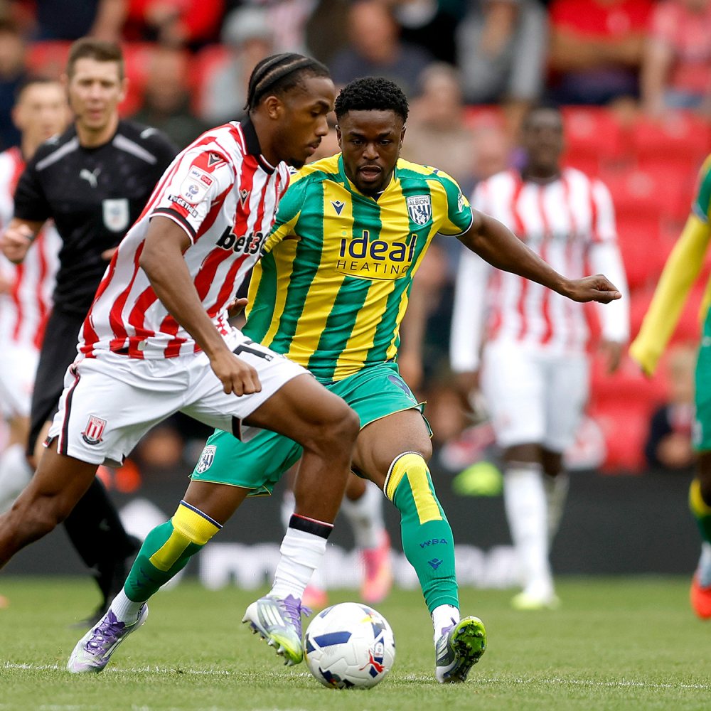 WBA 25/26 Match Worn Away Shirt by Josh Maja