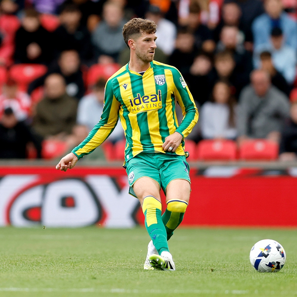 WBA 25/26 Match Worn Away Shirt by Chris Mepham