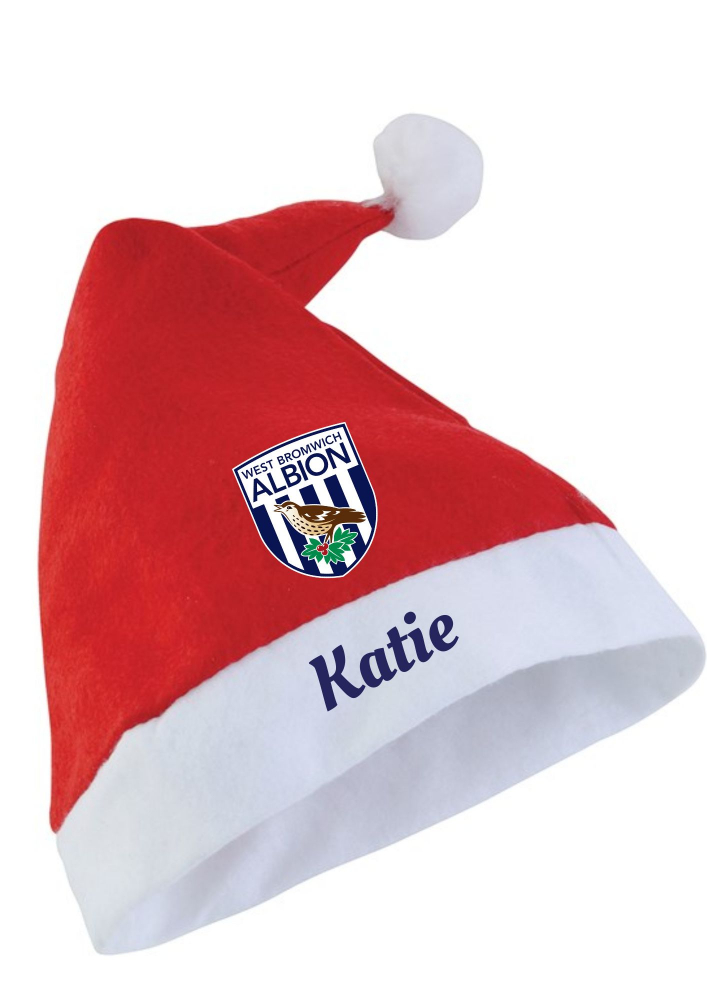 WBA Personalised Christmas Santa Hat 