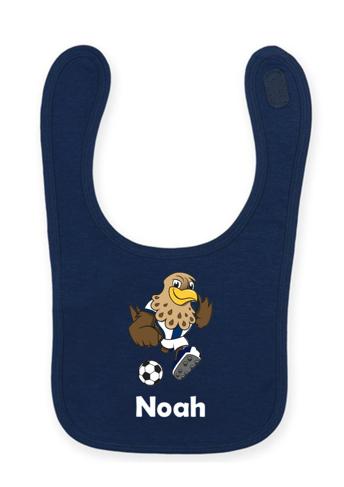 WBA Personalised Baggie Bird Bib - Navy